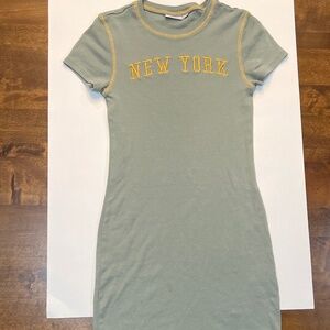 Green New York fitted dress